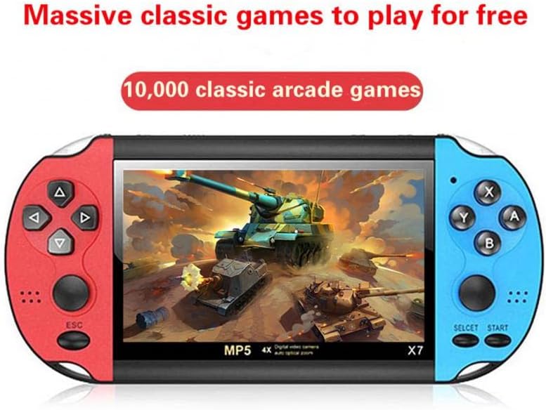 CBL SHOP 4.3" Retro Handheld Game Console Built-in Handheld Game Consoles, Rechargeable Battery, Portable Style X7 Plus Video Game Console with 900+ Portable Games