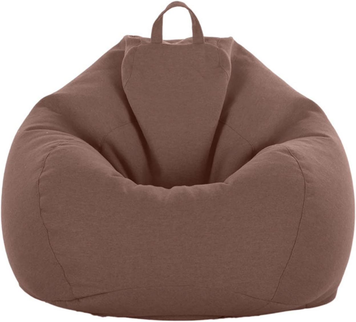 DYXIA No Filling Bean Bag Cover, Lazy Lounger Bean Bag Chair Cover Bean Bag Sofas Protector, Bean Bag Chair Sofa Couch Cover for Adults and Kids (Color : Dark brown, Size : S cover 60 * 75cm)