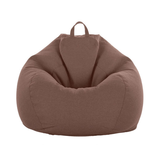 DYXIA No Filling Bean Bag Cover, Lazy Lounger Bean Bag Chair Cover Bean Bag Sofas Protector, Bean Bag Chair Sofa Couch Cover for Adults and Kids (Color : Dark brown, Size : S cover 60 * 75cm)