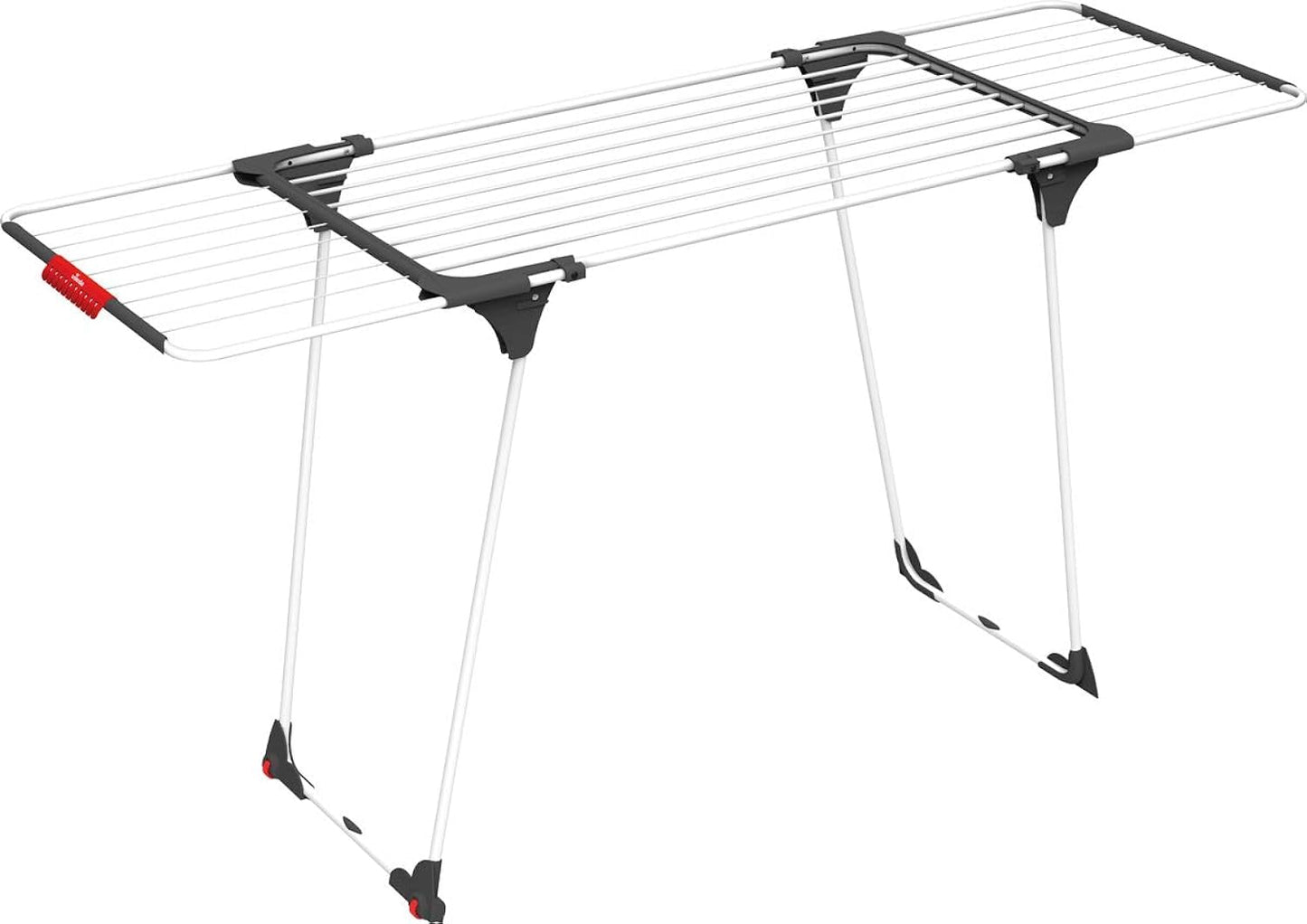 Vileda Clothes Airer, Aluminium, White, 58,5 x 19,5 x 131 cm