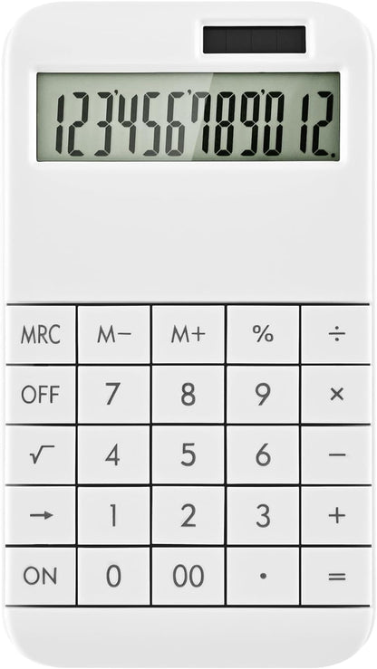 EooCoo Basic Standard Calculator 12 Digit Desktop Calculator with Large LCD Display for Office, School, Home & Business Use, Modern Design - Green