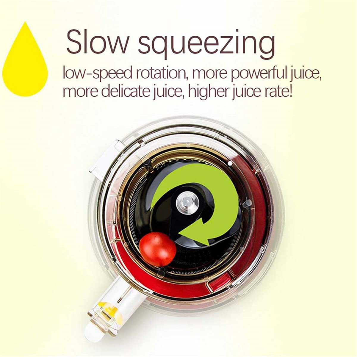 Slow Juicer Masticating Juicer Machine, Juicer, Slow Chewing Juicer, Cold-Pressed Juicer are Easy to Clean