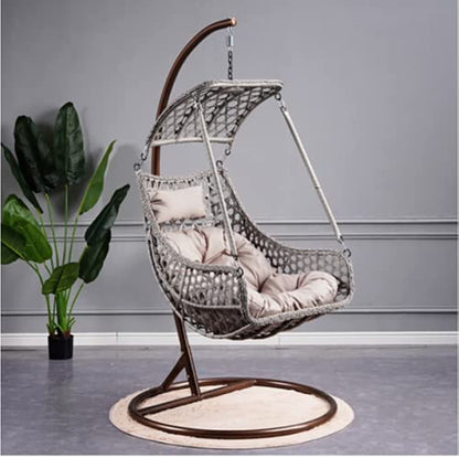 Blue River Indoor/Outdoor Furniture Wicker Comfortable Drop Hanging Chair,Swing chair（Random cushion).