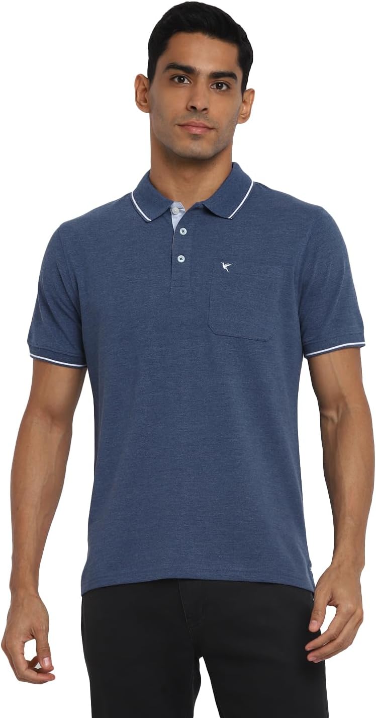 Deniklo Men's Polo Collar T-Shirt with Pocket & Logo DK 225