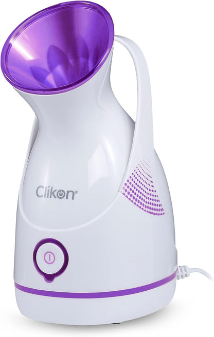 Clikon Professional Facial Steamer with UV Steam Sterilization, Aroma Diffuser Tray, 40°C Steaming Temperature, Odor Free & Noise Less Operation, 280 Watts, 2 Years Warranty, Pink – CK3321