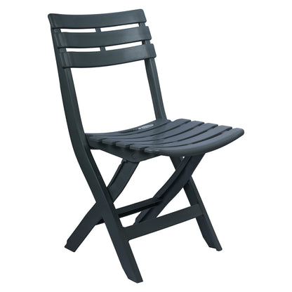 Esqube Folding Chair Patio And Outdoor Beach Chair Grey Color Pack Of 2