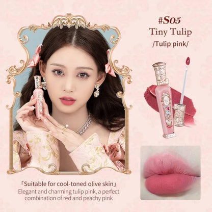 Flower Knows Strawberry Rococo Series Cloud Lip Cream Lipsticks Women Beauty Cosmetic Lip Makeup Easy to Wear Natural Lipstick (02 Peachy Milk)