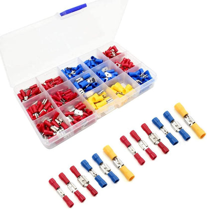 280Pcs Cable Lugs Set, Cable Lugs Assortment Crimp Connector Set, Easy To Crimp, Sturdy And Durable, Flat Butt Crimp Connector For Machine, Electric Power, Home Appliance, Or Other Automatic Equipment