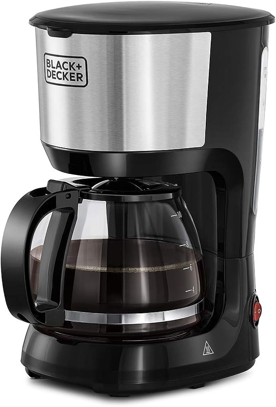 Black & Decker BLACK+DECKER 450w 2 cups coffee maker machine 250ml water tank capacity with two mugs for drip and espresso dcm48 b5 red