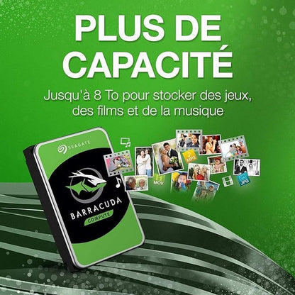 Seagate Barracuda 2 TB internal Hard Drive HDD, 3.5 Inch, 7200 U/Min, 256 MB Cache, SATA 6 Gb/s, Modellnr.: ST2000DM008