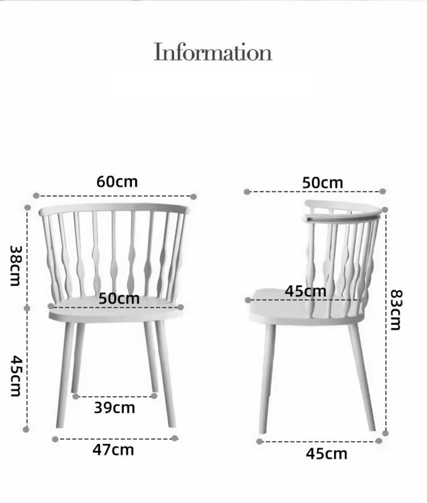 Dining Chair,Modern Minimalist PP Plastic Dining Chair,Nordic Fashion Comfortable Backrest Coffee Side Chair, for Office Lounge Dining Kitchen Bedroom (White,four chairs)