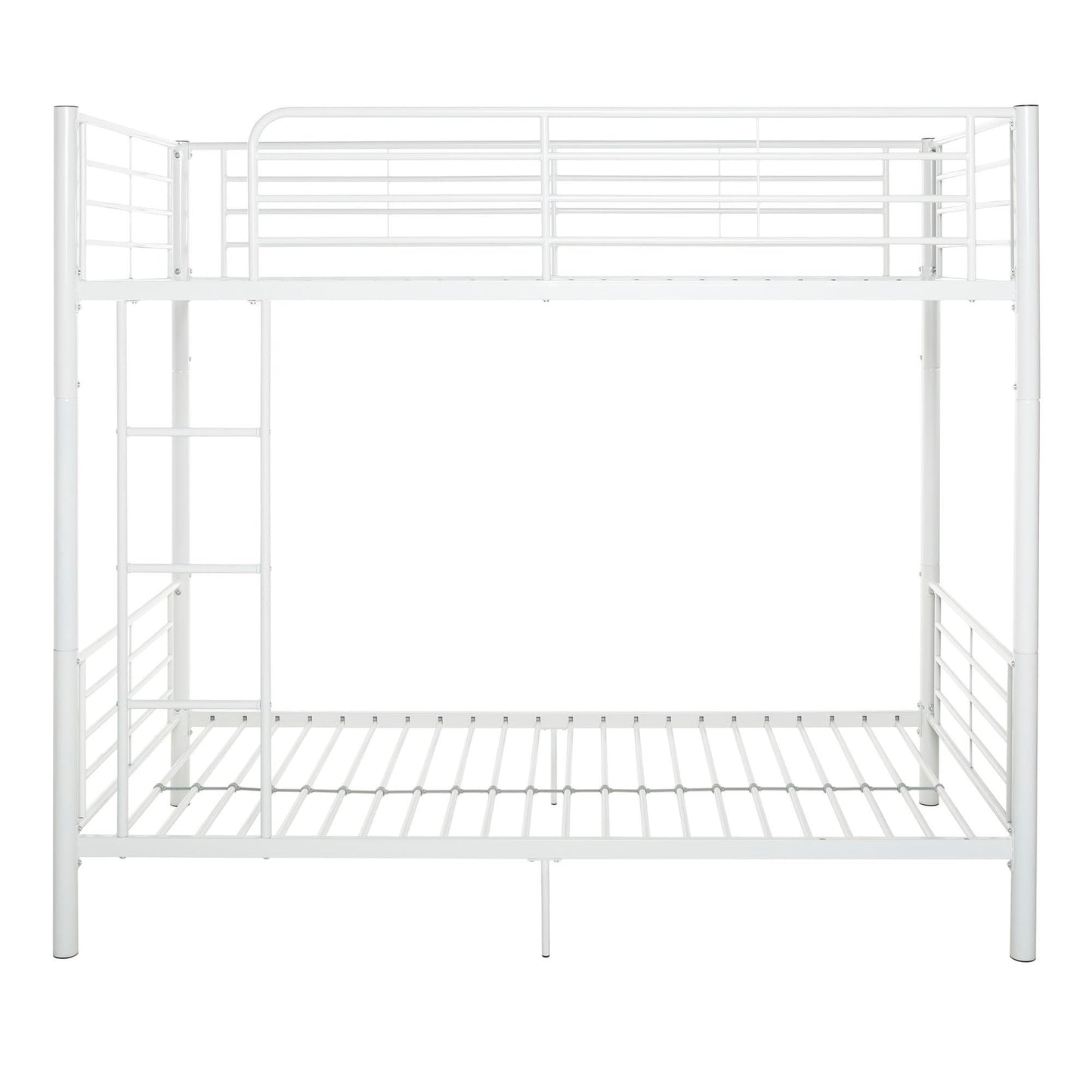 Walker Edison Elodie Urban Industrial Twin over Twin Metal Bunk Bed, Twin over Twin, White