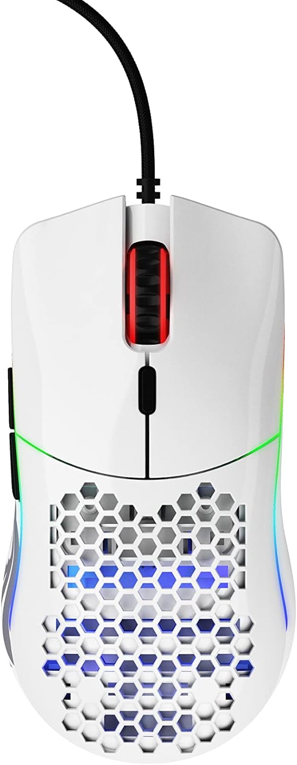 Glorious Model O Wireless Gaming Mouse - RGB 69g Superlight Ergonomic Wireless Gaming Mouse - Backlit Honeycomb Shell Design Gaming Mice (Matte White)