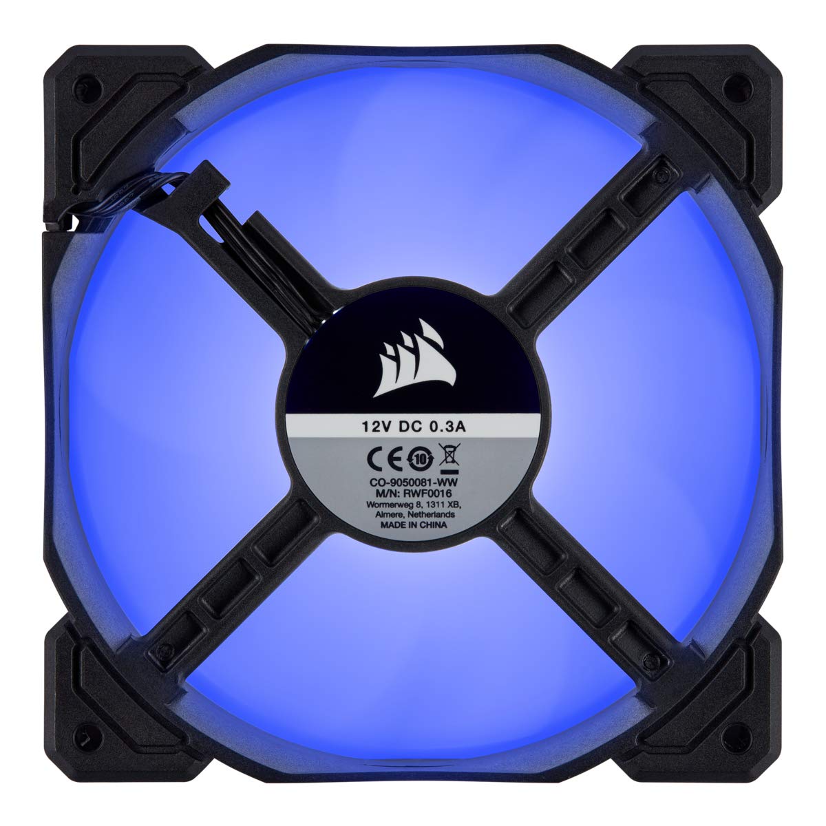 CORSAIR AF140 LED Low Noise Cooling Fan, Dual Pack - White, 140 mm