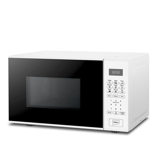 IMPEX 30L DIGITAL MICROWAVE OVEN, 11 Microwave Power Level, Child Safety-Lock, Convenient Pull Hand Door 30L 900W, Digital Clock, Stop Cooking Warning, Touch Control Panel, 2 Year Warranty, White