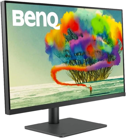 BenQ PD2725U 27 Inch 4K HDR Monitor for Mac/Designers, 3840 x 2160 UHD, IPS, Thunderbolt 3, USB-C(65W), Rec.709, sRGB, Display P3,DCI P3, CAD/CAM, Factory Calibrated, AQCOLOR, USB Hub, KVM, ICC Sync