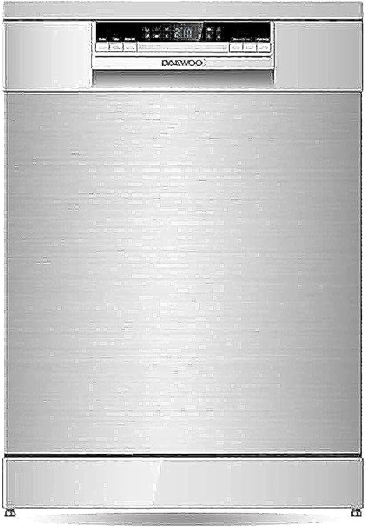 Daewoo - 6 programmes 14 place Free Standing Dishwasher - Silver - DDW-Z1413S - 1 Year Warranty.