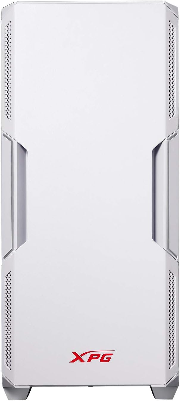 ADATA XPG STARKER Mid Tower PC Chassis, ATX/Micro ATX, Mini ITX, Compact Size, Tempered Glass Side Panel, I/O USB 3.0 Port, White, STARKER-WHCWW, XPG STARKER (WHITE), One size