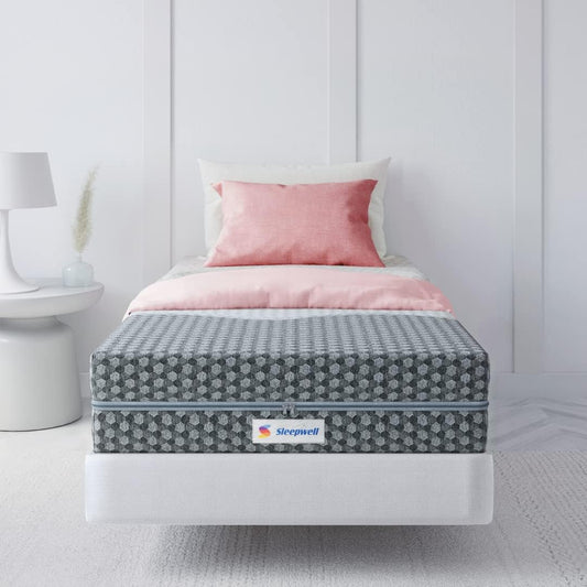 Sleepwell Ortho PRO Profiled Foam 30 cm, Single Bed Size, Impressions Memory Foam Mattress with Airvent Cool Gel Technology (White, 200x90x30 cm) | 100 Nights Trial