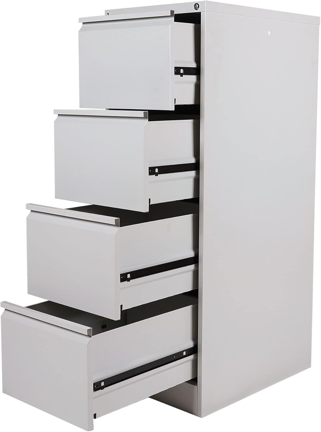 RIGID Steel Vertical Filing Cabinet Large Storage steel Cabinet, Metal Portable Cabinet with 4 Drawers for Legal Size (Grey)