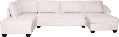 Karnak Jattebo 5-Seater Polyester Sofa Modern Design Sectional Sofa For Living Room Color (Beige)