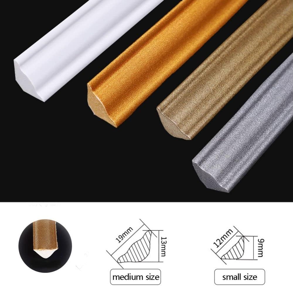 PVC Quadrant Trim,Skirting Board,Moulding Trim,Plastic Wall Corner Decoration Edging Strip Self Adhesive,Caulk Strip,Laminate Beading Anti-Mold Skirting Board,(5 Meters Long,27mm*20mm)