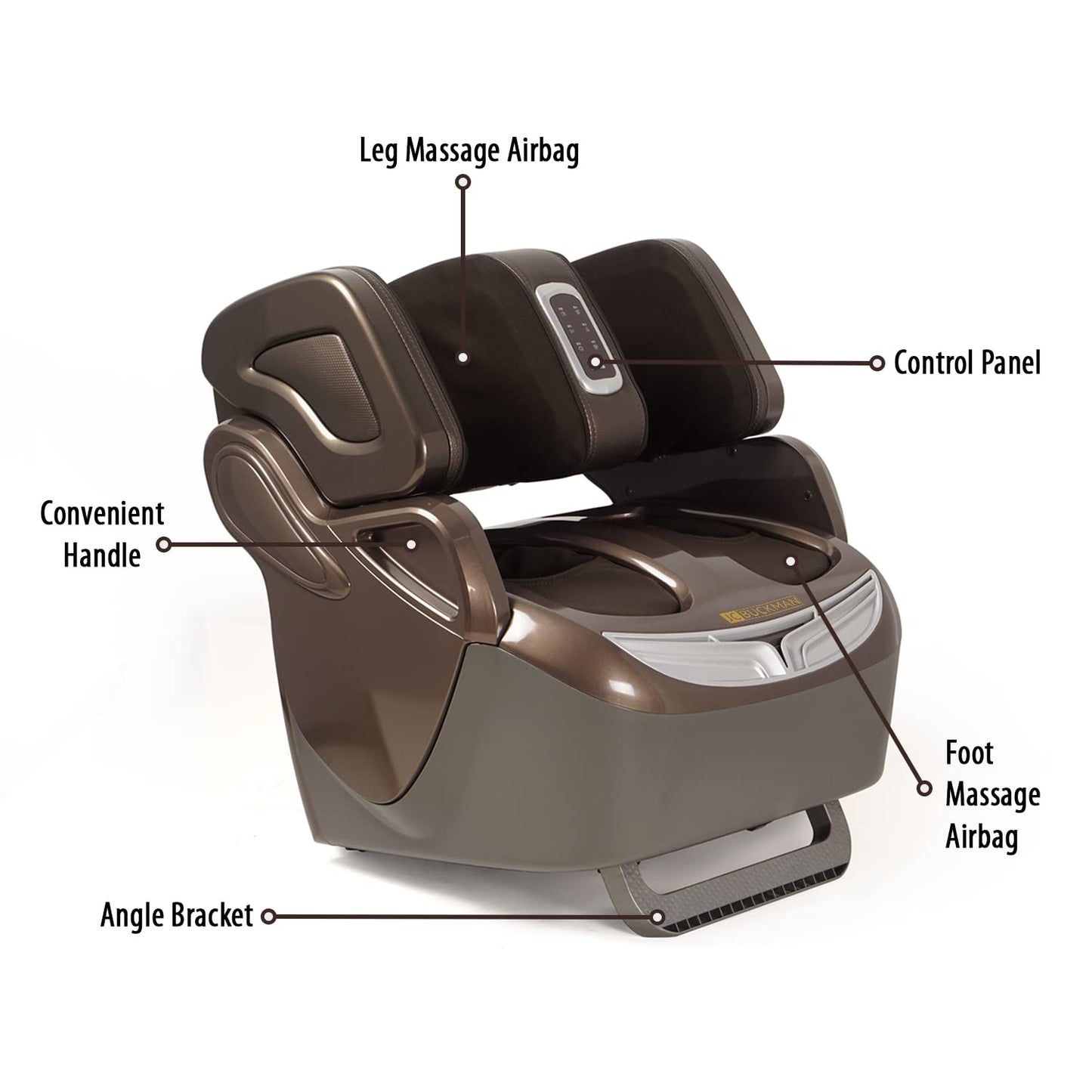 JC BUCKMAN PleaseUs Foot Massager-Shiatsu Foot Massage Machine w/Heat Kneading, Rolling, Scraping for Calf-Leg-Ankle Plantar Fasciitis, Blood Circulation, Pain Relief