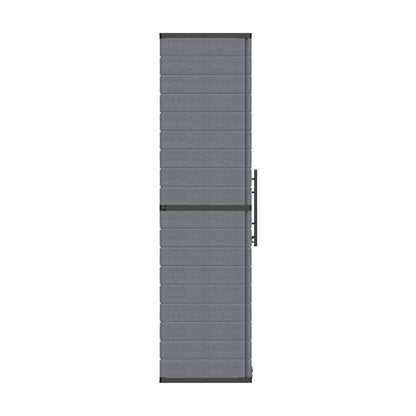 Cosmoplast Cedargrain Vertical Stoarge Tall Cabinet, Dark Grey