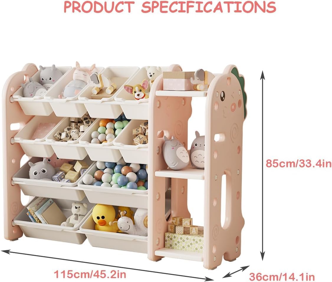 Solerconm Toy Organizers,Kids Storage Organizer for Toys, Toddler Bedroom Furniture for Toys (Style A, Cute Sheep)