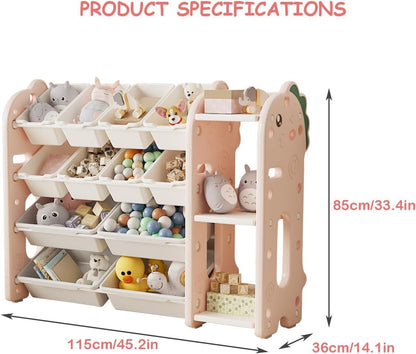 Solerconm Toy Organizers,Kids Storage Organizer for Toys, Toddler Bedroom Furniture for Toys (Style A, Cute Sheep)