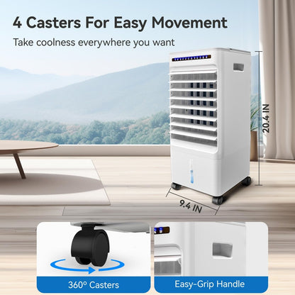 Portable Air Conditioners No Venting Required, 4-IN-1 Indoor Air Conditioner for Bedroom, Stand Up Ventless Portable Air Conditioner, Ac Unit Portable Room Air Conditioners, Evaporative Air Cooler