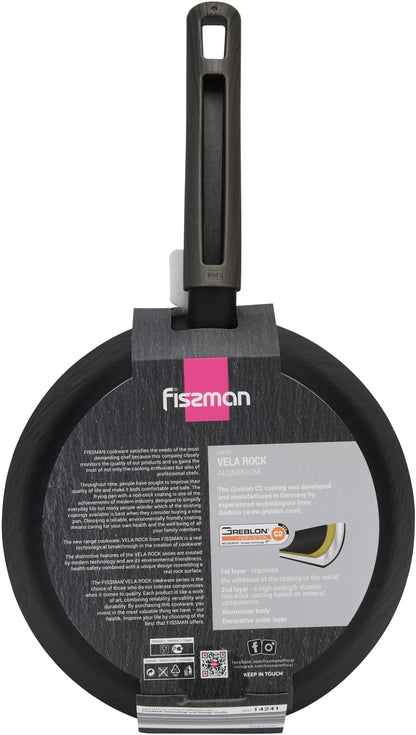 Fissman Frying Pan VELA ROCK 20 cm with Induction Bottom Aluminum and Non-Stick Coating, Perfect For Omelets Pan, Great For Fish, Meat, Sauté Vegetables