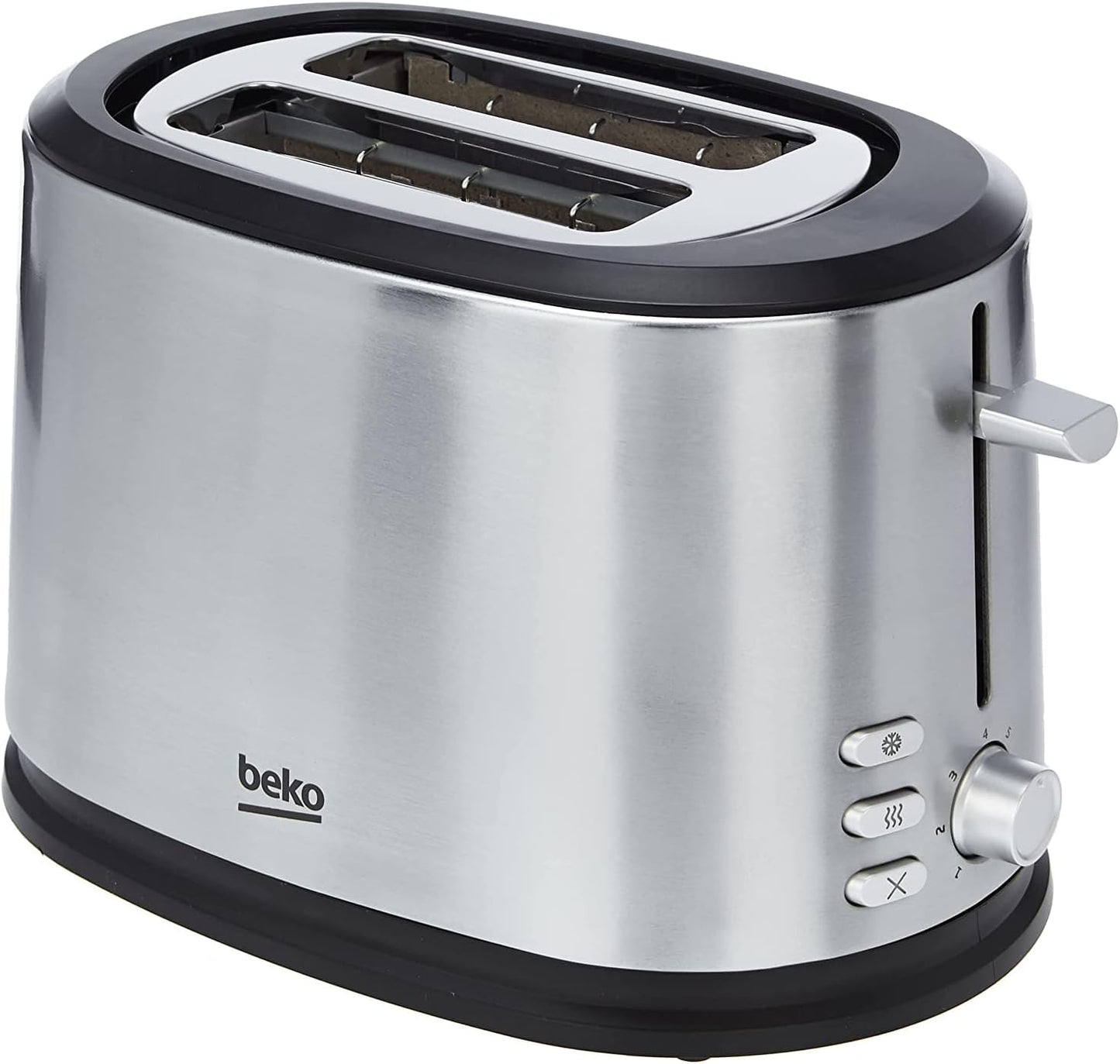 Beko TAM6201I 2-Slice Toaster 7-Toasting Levels 850W Stainless Steel