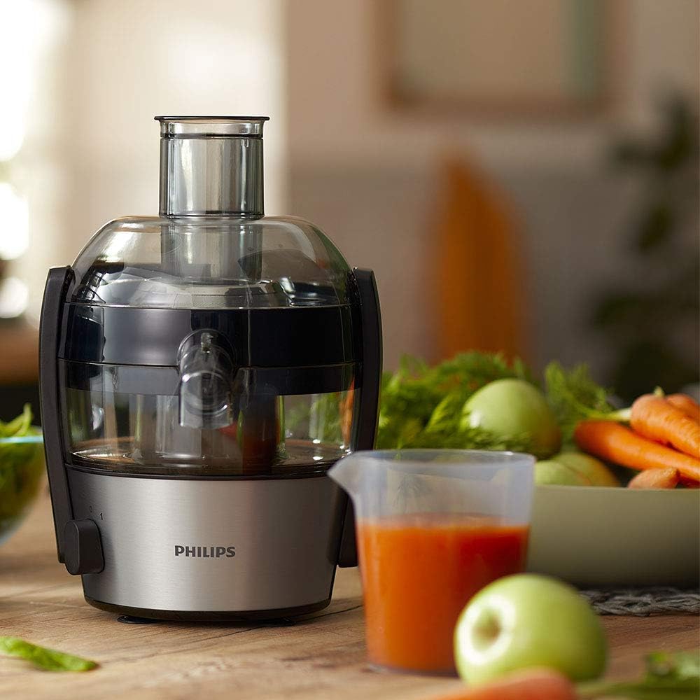 Philips HR1832/01 Viva Collection Compact Juicer, 1.5 Litre, 500 Watt - Black