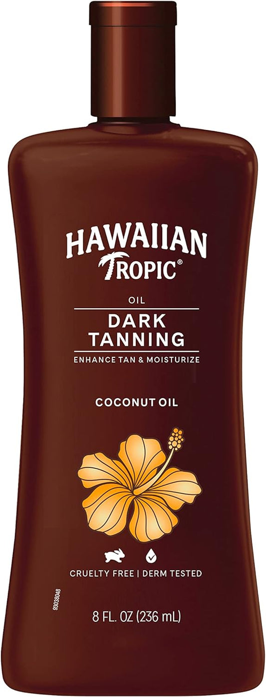 Hawaiian Tropic Dark Tanning Oil Original 8 Oz, Ounce (Pack Of 1)