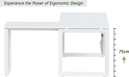 Mahmayi Vorm 136-18 White Modern Workstation Material-Melamine on MDF