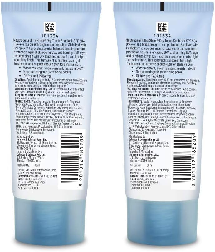 Neutrogena Ultra Sheer Dry Touch Sunblock, SPF 50+, 30ml