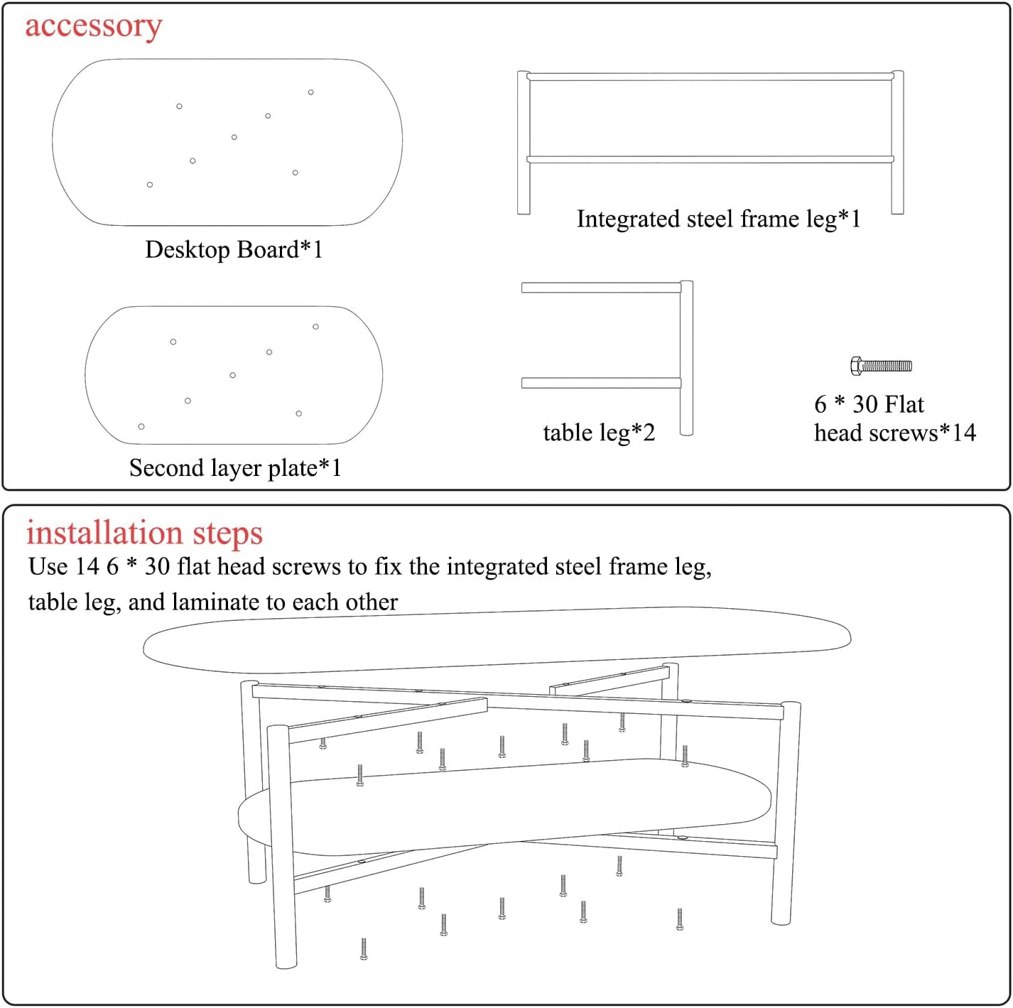 Occuwzz Coffee Table, 2 Tier Sofa Table with Storage,Modern Sofa Side Accent End Table with Carbon Steel Legs,Small Modern Furniture Table for Living Room Home 100 * 50 * 42cm