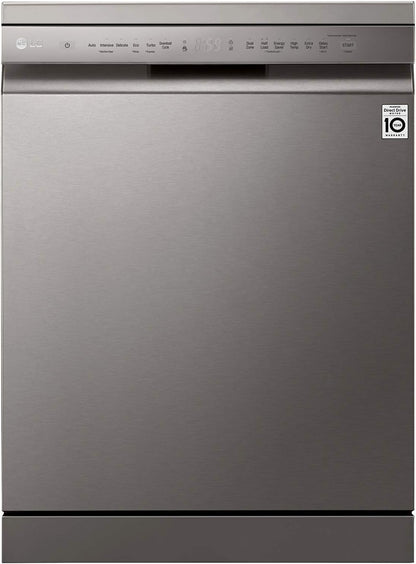 Lg 8 Programs 14 Place Settings Free Standing Dishwasher, Platinum Silver - Dfb512Fp,"Min 1 year manufacturer warranty"