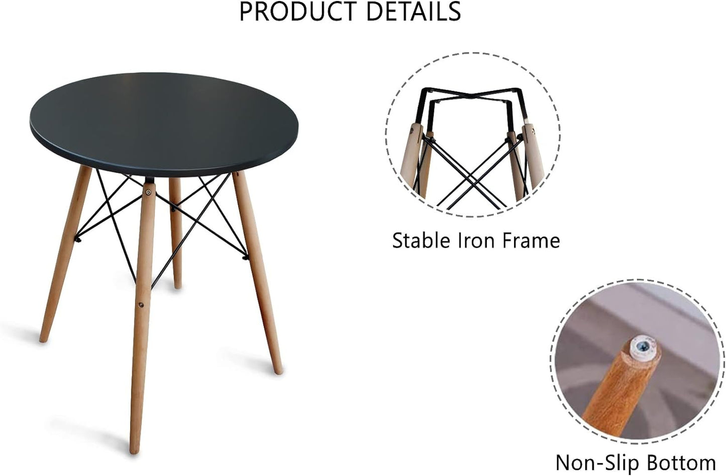 Mahmayi Dining Table with Chair Sets, Simple Modern Design Tables & Chairs for Home Office Bistro Balcony Lawn Breakfast, (DWS-White, Dining Set 4 Seater)