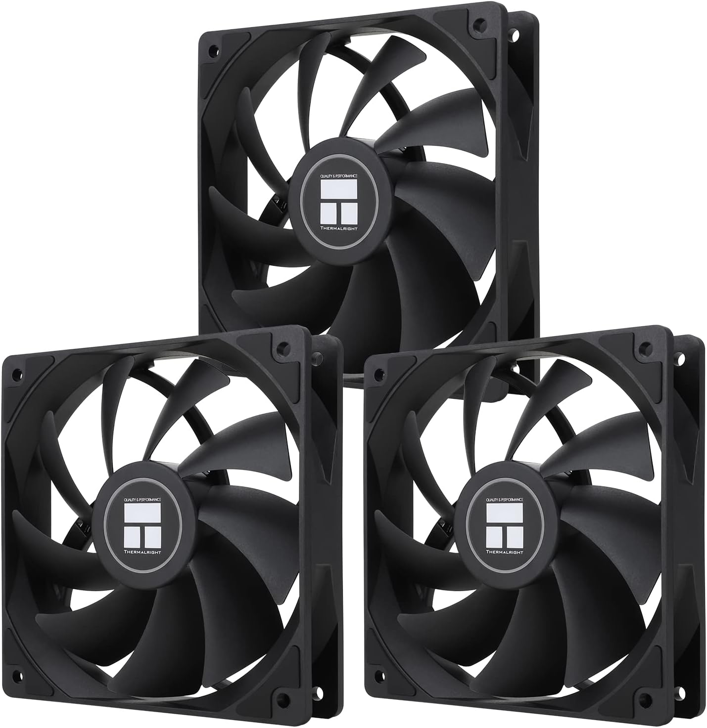 Thermalright TL-C12C X3 CPU Fan 120mm Case Cooler Fan, 4pin PWM Silent Computer Fan with S-FDB Bearing Included, up to 1550RPM Cooling Fan（3 Quantities）