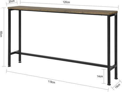 (UAE STOCK) SoBuy FSB19-N Console Table Hall Table Side Table End Table Living Room Sofa Table (Dark Wood)