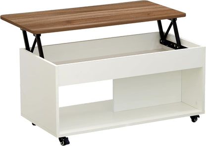 Eleva Lift Top Coffee Table Modern with Hidden Compartment and Large storage