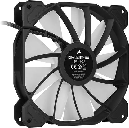 Corsair SP Series, SP120 RGB ELITE, 120mm RGB LED Fan with AirGuide, Single Pack, BLACK