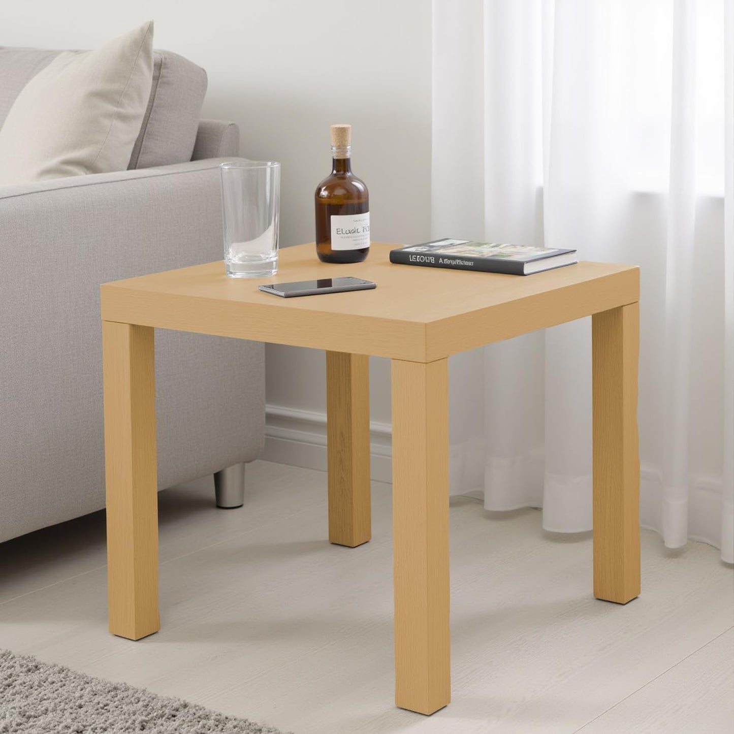 Ikea Lack-Small Coffee Table, Wood, Beige, 55x45x55