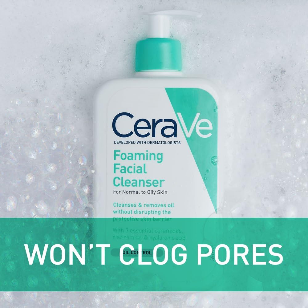 CeraVe Foaming Facial Cleanser, Normal to Oily Skin 12 fl. oz