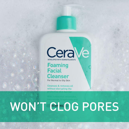 CeraVe Foaming Facial Cleanser, Normal to Oily Skin 12 fl. oz