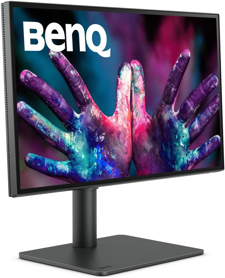 BenQ PD3205UA 32-inch Ergo Arm 4K Monitor, UHD, sRGB, Rec.709, HDR10, IPS, AQCOLOR Technology, USB-C, Factory-Calibrated, Hotkey Puck G2, KVM, Color Mode, DualView