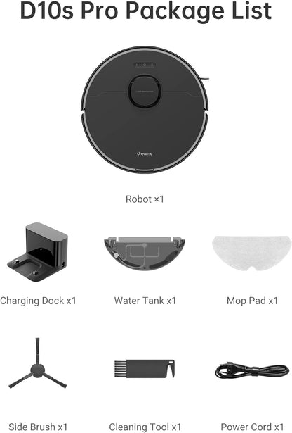 Dreame F9 - Robot WiFi Superfine 2500Pa, Strong Suction Power, Automatic Charging, Intelligent Mapeo, App Control, Hard Floors, Carpets With 2 Year Warranty