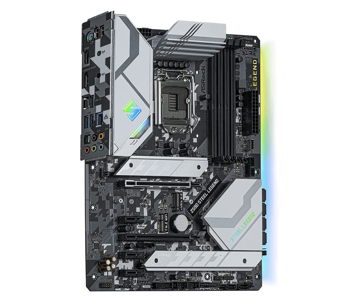 Asrock Z590 Steel Legend Intel Lga 1200 Socket Atx Motherboard - CaveHubs